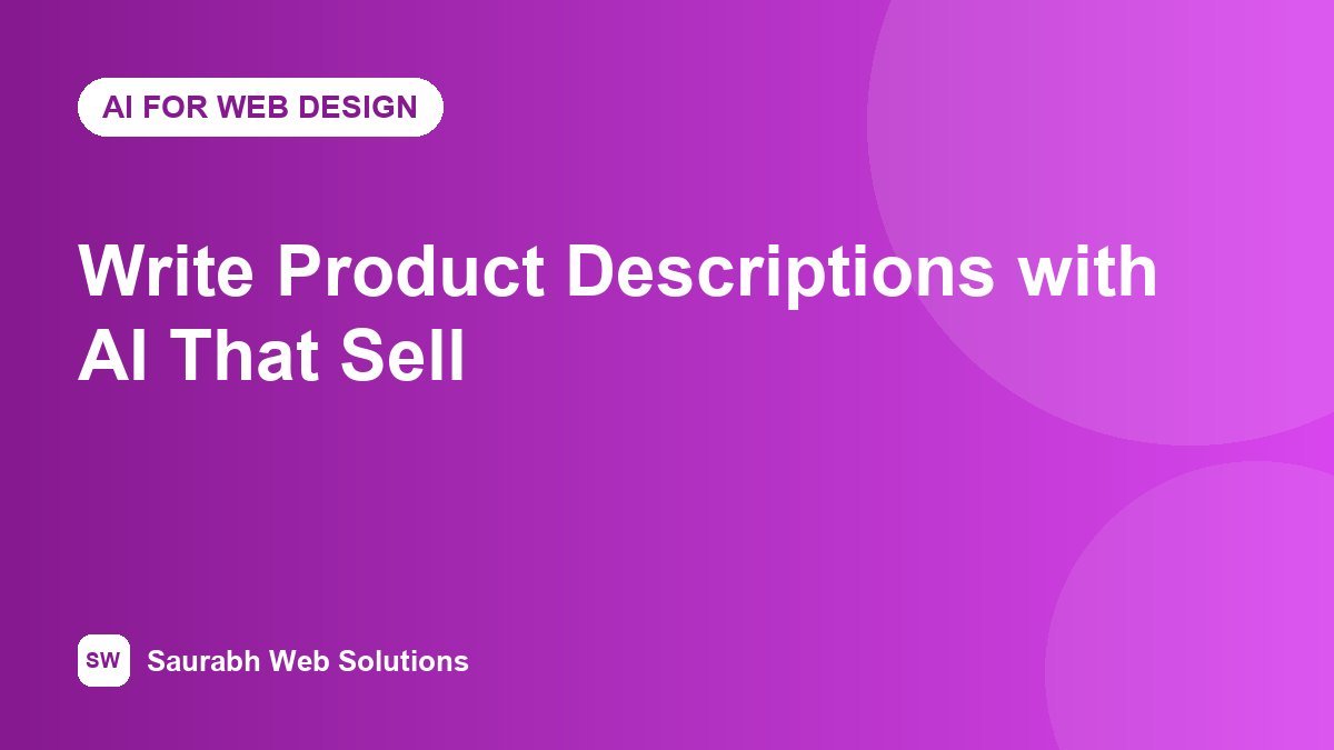 How to Write Product Descriptions with AI That Actually Sell (Shopify & WooCommerce) - cover image