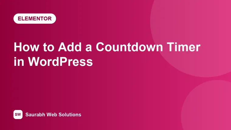 How to Add a Countdown Timer in WordPress (Elementor and Free Options) - cover image