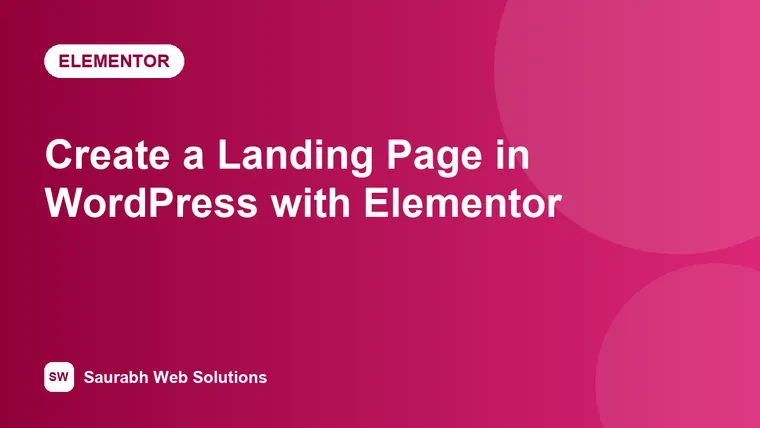 How to Create a Landing Page in WordPress with Elementor (That Converts) - cover image