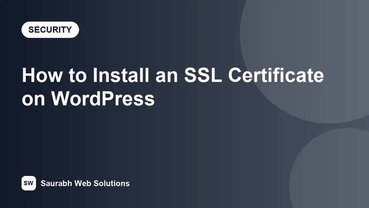How to Install an SSL Certificate on WordPress (Free HTTPS Setup) - cover image