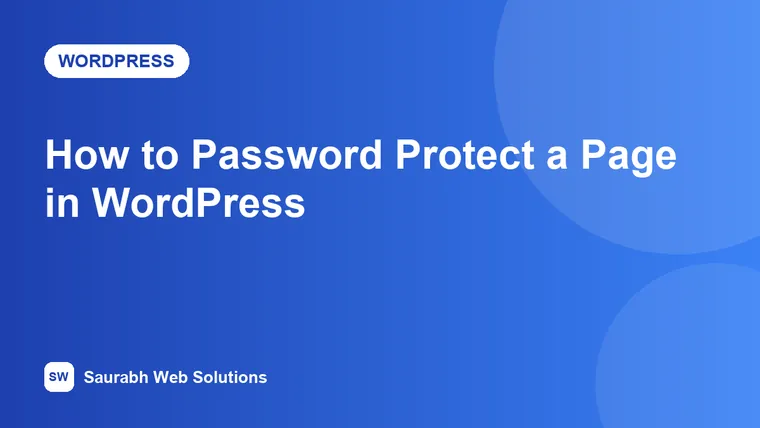 How to Password Protect a Page in WordPress (Built-In, No Plugin) - cover image