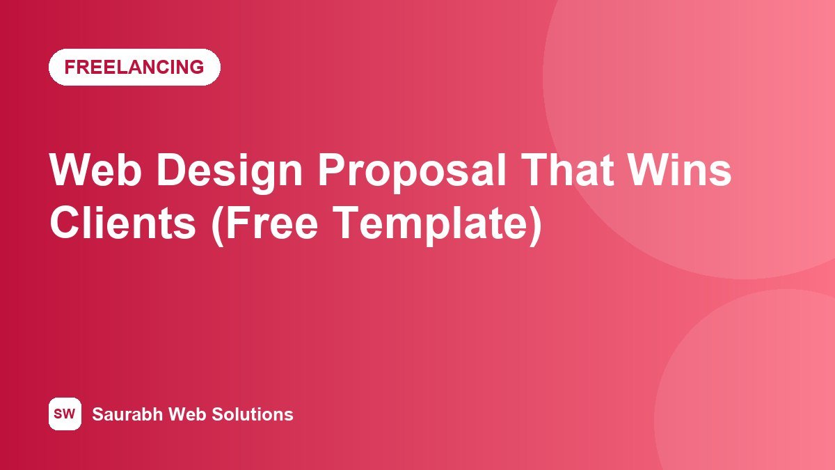 How to Write a Web Design Proposal That Wins Clients (Free Word Template) - cover image